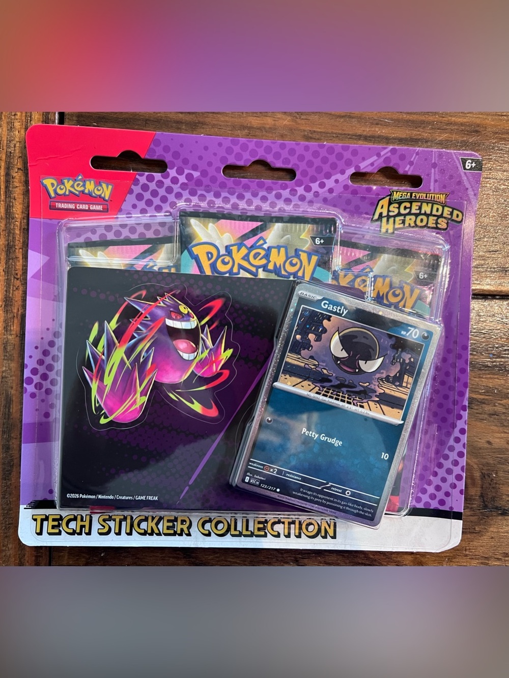 Authentic sealed Pokemon Ascended Heros Tech Sticker Collection with Gengar